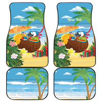 Chilling Parrot Hawaii Summer Christmas Personalized Car Mats It's 5 O'Clock Somewhere Beachy Vibes LT14 - Polynesian Pride