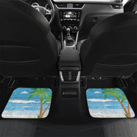 Chilling Parrot Hawaii Summer Christmas Personalized Car Mats It's 5 O'Clock Somewhere Beachy Vibes LT14 Set 2pcs - Back Blue - Polynesian Pride