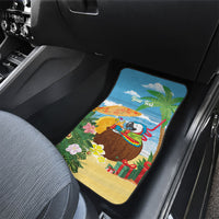 Chilling Parrot Hawaii Summer Christmas Personalized Car Mats It's 5 O'Clock Somewhere Beachy Vibes LT14 - Polynesian Pride