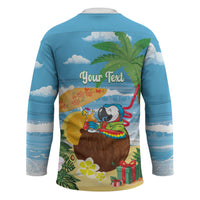 Chilling Parrot Hawaii Summer Christmas Personalized Hockey Jersey It's 5 O'Clock Somewhere Beachy Vibes LT14 - Polynesian Pride