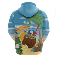 Chilling Parrot Hawaii Summer Christmas Personalized Hoodie It's 5 O'Clock Somewhere Beachy Vibes LT14 - Polynesian Pride