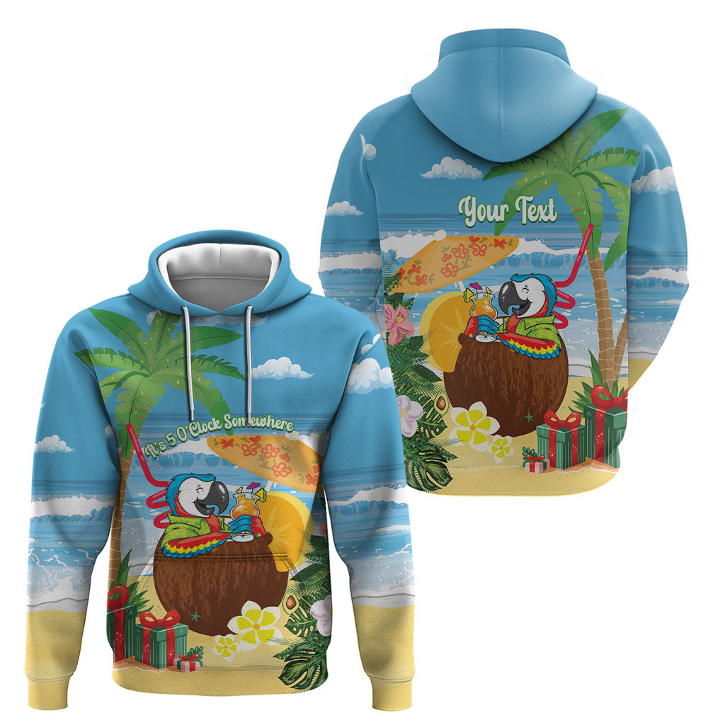 Chilling Parrot Hawaii Summer Christmas Personalized Hoodie It's 5 O'Clock Somewhere Beachy Vibes LT14 - Polynesian Pride