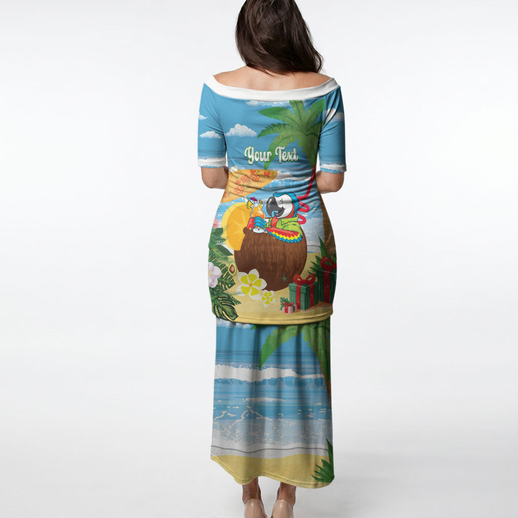 Chilling Parrot Hawaii Summer Christmas Personalized Puletasi It's 5 O'Clock Somewhere Beachy Vibes LT14 - Polynesian Pride