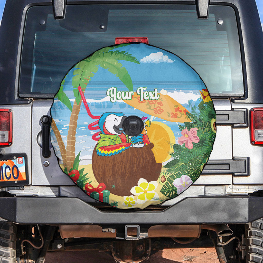 Chilling Parrot Hawaii Summer Christmas Personalized Spare Tire Cover It's 5 O'Clock Somewhere Beachy Vibes LT14 Blue - Polynesian Pride