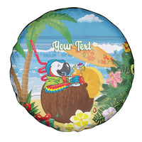 Chilling Parrot Hawaii Summer Christmas Personalized Spare Tire Cover It's 5 O'Clock Somewhere Beachy Vibes LT14 - Polynesian Pride