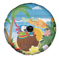 Chilling Parrot Hawaii Summer Christmas Personalized Spare Tire Cover It's 5 O'Clock Somewhere Beachy Vibes LT14 - Polynesian Pride