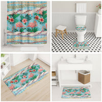 Flamingo Hawaii Summer Bathroom Set Hawaiian Lei Pakala Motifs Tropical Style LT14 - Polynesian Pride