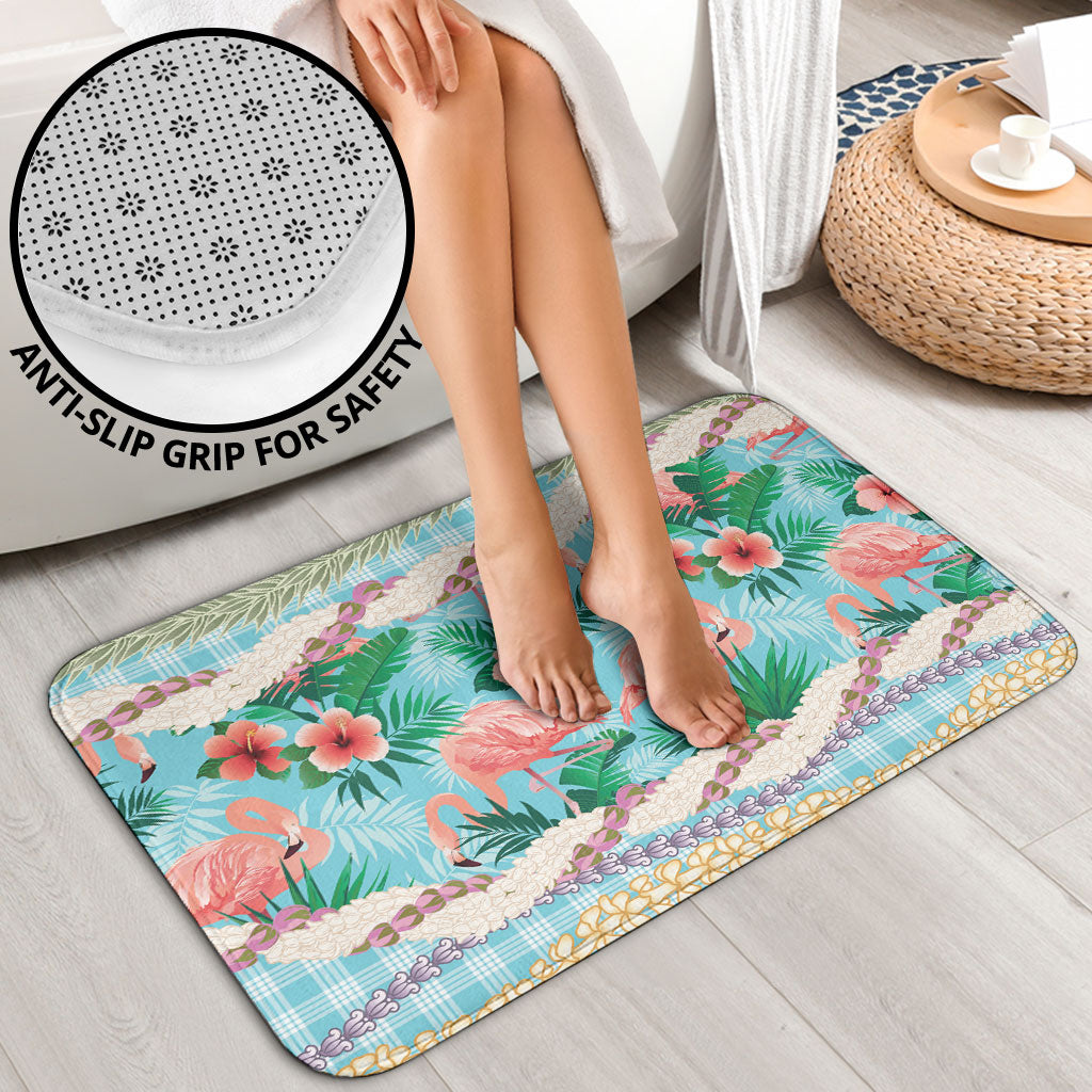 Flamingo Hawaii Summer Bathroom Set Hawaiian Lei Pakala Motifs Tropical Style LT14 - Polynesian Pride