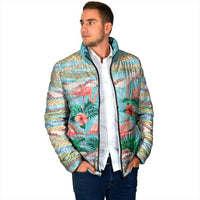 Flamingo Hawaii Summer Padded Jacket Hawaiian Lei Pakala Motifs Tropical Style LT14 - Polynesian Pride