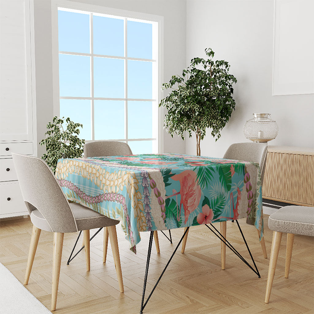 Flamingo Hawaii Summer Tablecloth Hawaiian Lei Pakala Motifs Tropical Style LT14 - Polynesian Pride