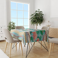 Flamingo Hawaii Summer Tablecloth Hawaiian Lei Pakala Motifs Tropical Style LT14 - Polynesian Pride