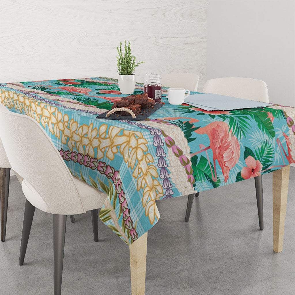 Flamingo Hawaii Summer Tablecloth Hawaiian Lei Pakala Motifs Tropical Style LT14 - Polynesian Pride