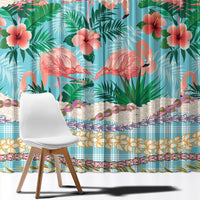 Flamingo Hawaii Summer Window Curtain Hawaiian Lei Pakala Motifs Tropical Style LT14 - Polynesian Pride