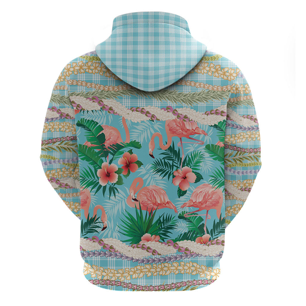 Flamingo Hawaii Summer Zip Hoodie Hawaiian Lei Pakala Motifs Tropical Style LT14 - Polynesian Pride