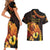 Papua New Guinea Independence Day Couples Matching Short Sleeve Bodycon Dress and Hawaiian Shirt 49th Anniversary Papua Niu Gini Bird Of Paradise