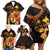 Papua New Guinea Independence Day Family Matching Off Shoulder Short Dress and Hawaiian Shirt 49th Anniversary Papua Niu Gini Bird Of Paradise