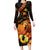 Papua New Guinea Independence Day Long Sleeve Bodycon Dress 49th Anniversary Papua Niu Gini Bird Of Paradise