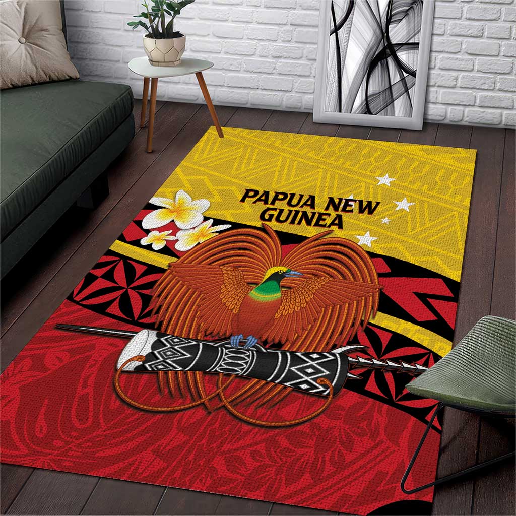 Papua New Guinea Independence Day Area Rug Since 1975 Unity In Diversity LT14 Red - Polynesian Pride