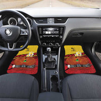 Papua New Guinea Independence Day Car Mats Since 1975 Unity In Diversity LT14 Set 2pcs - Front Red - Polynesian Pride