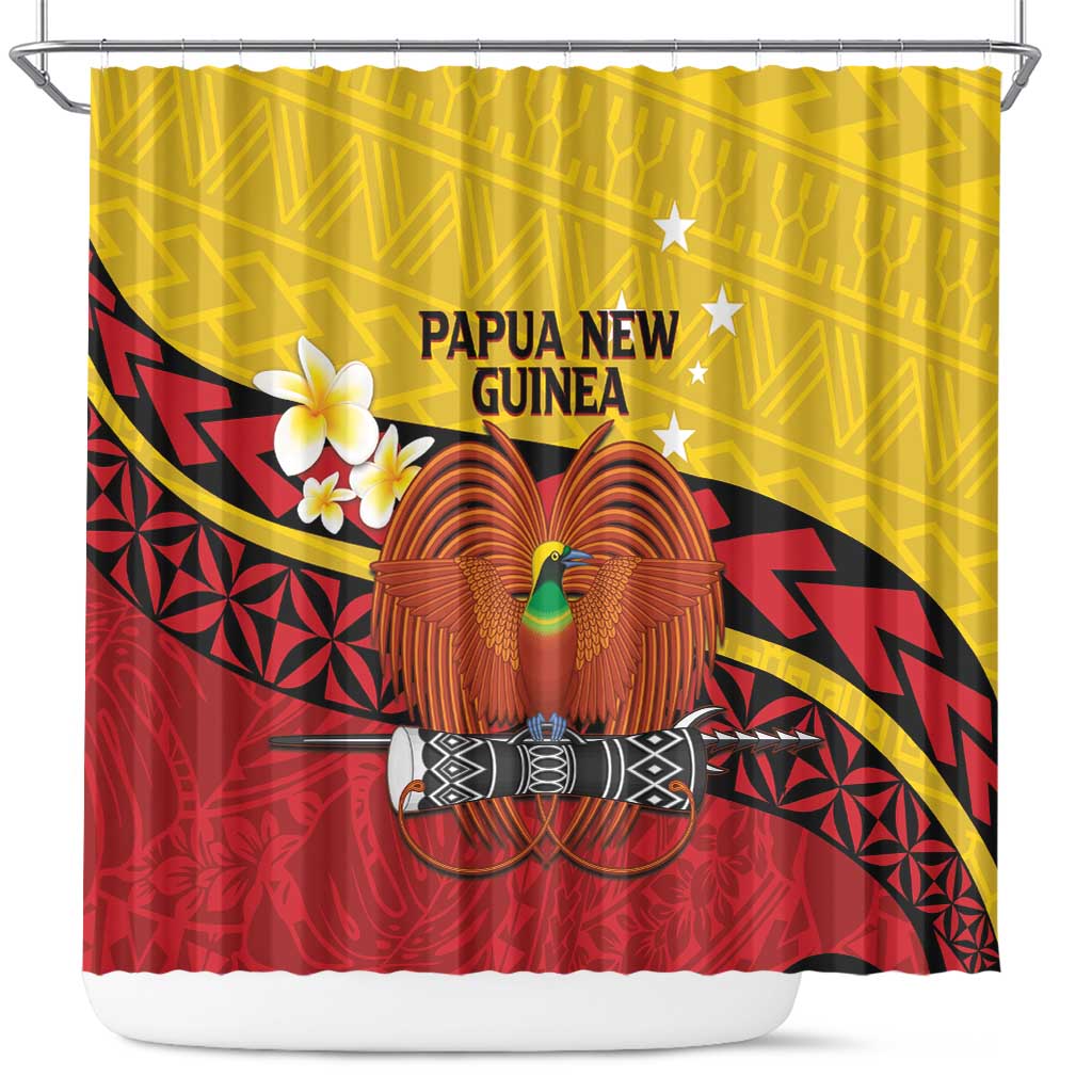 Papua New Guinea Independence Day Shower Curtain Since 1975 Unity In Diversity