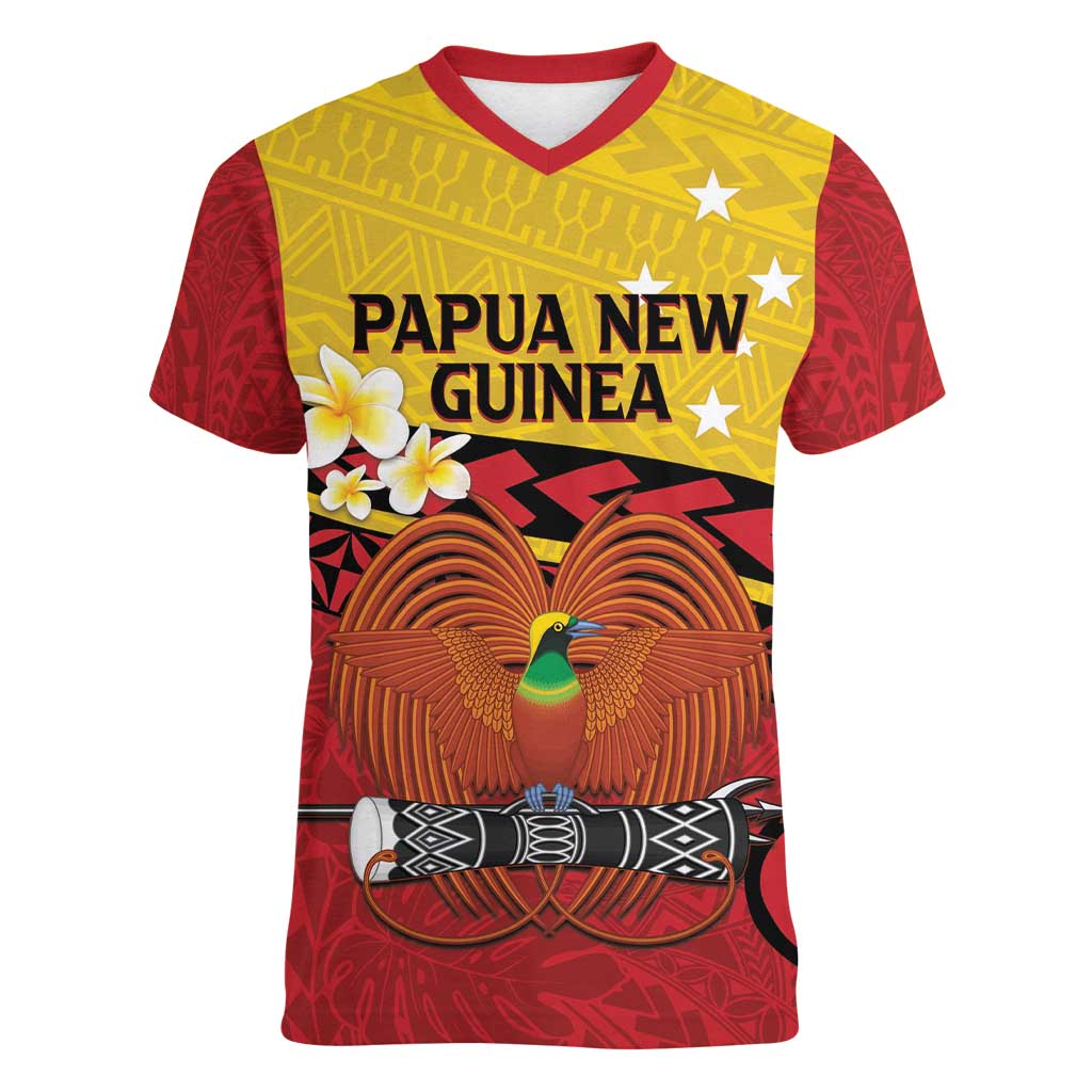 Papua New Guinea Independence Day Women V-Neck T-Shirt Since 1975 Unity In Diversity