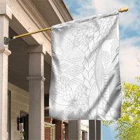 Samoa White Sunday Garden Flag Lotu Tamaiti Siapo With Teuila LT14 House Flag White - Polynesian Pride