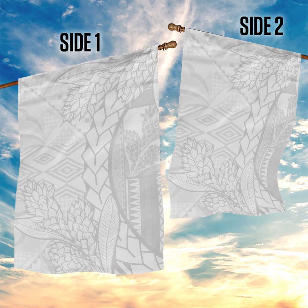 Samoa White Sunday Garden Flag Lotu Tamaiti Siapo With Teuila LT14 - Polynesian Pride