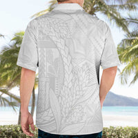 Samoa White Sunday Hawaiian Shirt Lotu Tamaiti Siapo With Teuila LT14 - Polynesian Pride