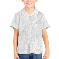 Samoa White Sunday Hawaiian Shirt Lotu Tamaiti Siapo With Teuila LT14 - Polynesian Pride