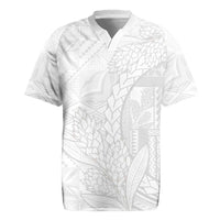 Samoa White Sunday Rugby Jersey Lotu Tamaiti Siapo With Teuila LT14 White - Polynesian Pride