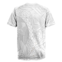 Samoa White Sunday Rugby Jersey Lotu Tamaiti Siapo With Teuila LT14 - Polynesian Pride