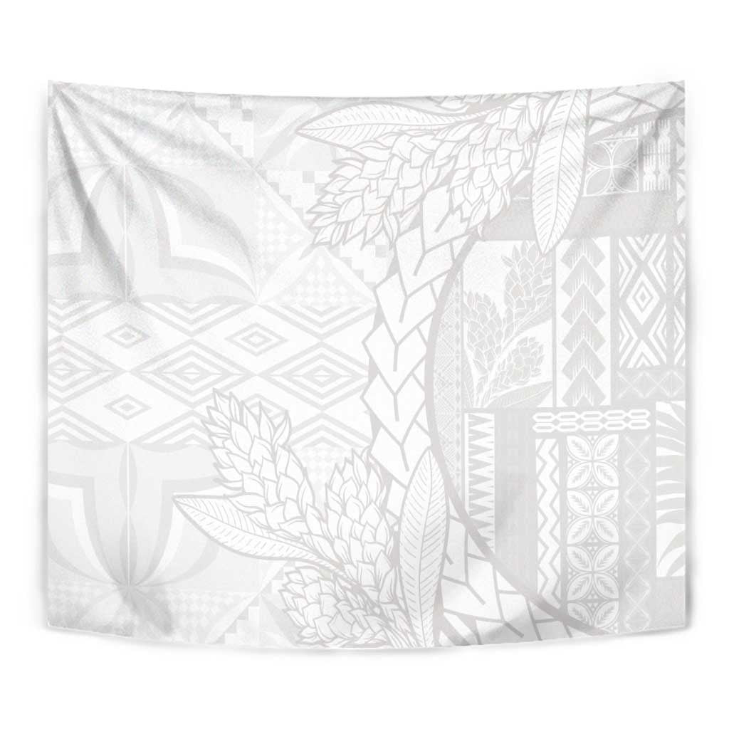 Samoa White Sunday Tapestry Lotu Tamaiti Siapo With Teuila LT14 - Polynesian Pride