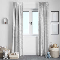 Samoa White Sunday Window Curtain Lotu Tamaiti Siapo With Teuila LT14 - Polynesian Pride