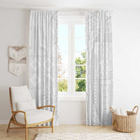 Samoa White Sunday Window Curtain Lotu Tamaiti Siapo With Teuila LT14 - Polynesian Pride