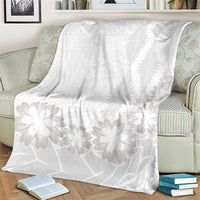 Tonga White Sunday Blanket Manuia le Aso Sa o Tamaiti Heilala With Ngatu Pattern LT14 - Polynesian Pride