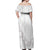 Tonga White Sunday Off Shoulder Maxi Dress Manuia le Aso Sa o Tamaiti Heilala With Ngatu Pattern