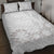 Tonga White Sunday Quilt Bed Set Manuia le Aso Sa o Tamaiti Heilala With Ngatu Pattern