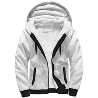 Tonga White Sunday Sherpa Hoodie Manuia le Aso Sa o Tamaiti Heilala With Ngatu Pattern LT14 Unisex White - Polynesian Pride
