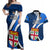 Fiji Rugby Couples Matching Off Shoulder Maxi Dress and Hawaiian Shirt World Cup 2023 Go Champions Fijian Tapa Blue Version LT14 Blue - Polynesian Pride