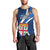 Fiji Rugby Men Tank Top World Cup 2023 Go Champions Fijian Tapa Blue Version LT14 - Polynesian Pride