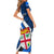 Custom Fiji Rugby Short Sleeve Bodycon Dress World Cup 2023 Go Champions Fijian Tapa Blue Version LT14 - Polynesian Pride