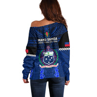 Samoa Rugby Off Shoulder Sweater World Cup 2023 Go Champions Manu Samoa LT14 - Polynesian Pride