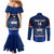 Custom Samoa Rugby Couples Matching Mermaid Dress and Long Sleeve Button Shirts World Cup 2023 Go Champions Manu Samoa LT14 - Polynesian Pride