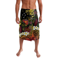 Papua New Guinea 50th Independence Anniversary Lavalava Independen Stet bilong Papua Niu Gini LT14 Black - Polynesian Pride