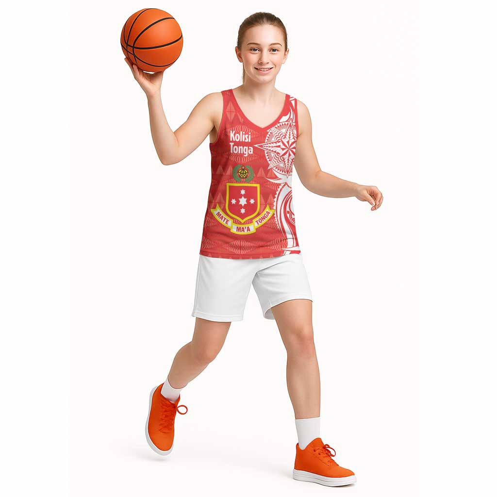 Personalised Kolisi Tonga Basketball Jersey Mate Maa Tonga Ngatu Pattern LT14 - Polynesian Pride