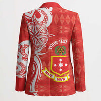Personalised Kolisi Tonga Blazer Mate Maa Tonga Ngatu Pattern LT14 - Polynesian Pride