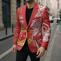 Personalised Kolisi Tonga Blazer Mate Maa Tonga Ngatu Pattern LT14 - Polynesian Pride