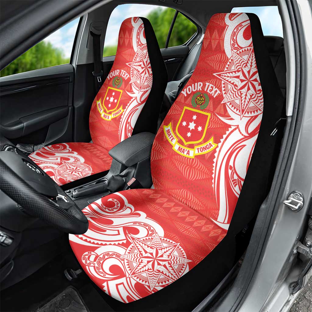 Personalised Kolisi Tonga Car Seat Cover Mate Maa Tonga Ngatu Pattern LT14 - Polynesian Pride