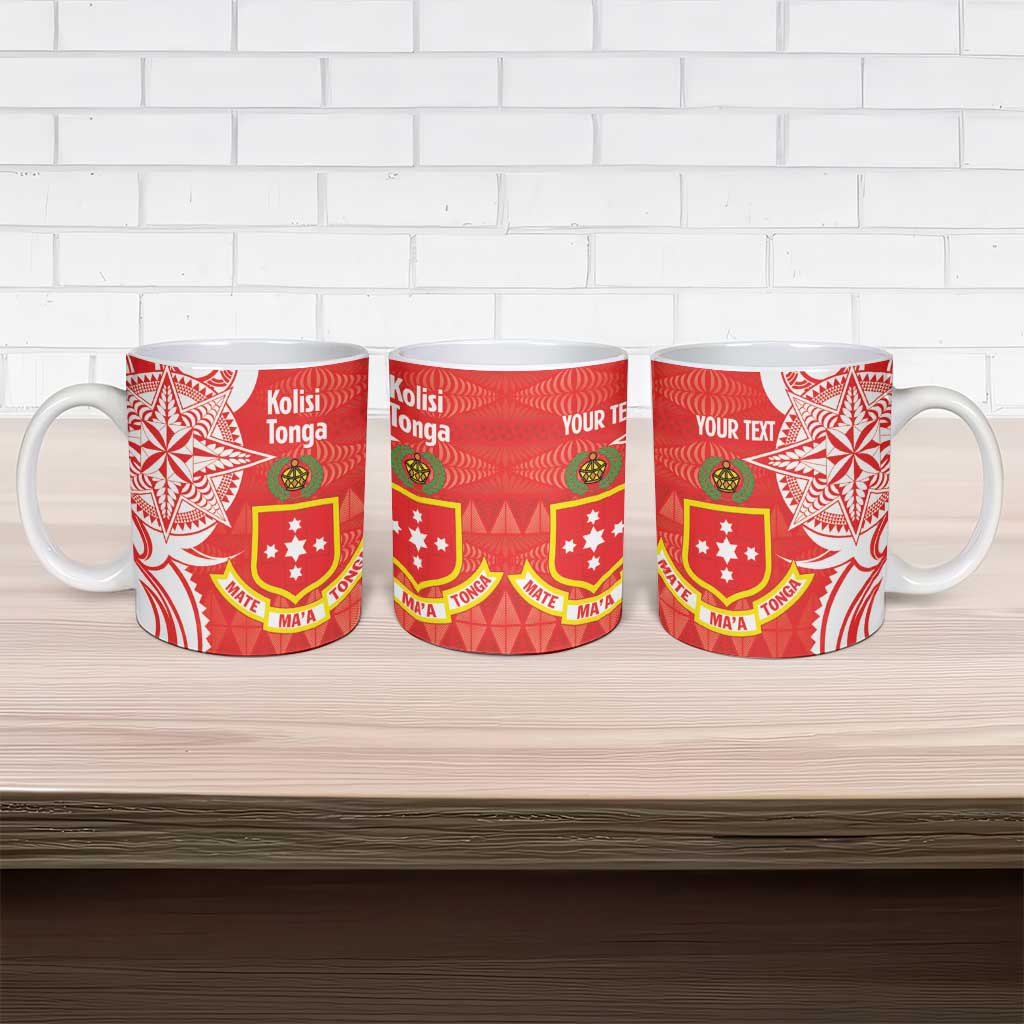 Personalised Kolisi Tonga Ceramic Mug Mate Maa Tonga Ngatu Pattern LT14 - Polynesian Pride