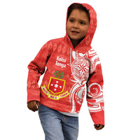 Personalised Kolisi Tonga Kid Hoodie Mate Maa Tonga Ngatu Pattern LT14 - Polynesian Pride